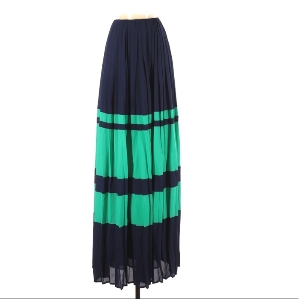 Garcia strapless pleated color block maxi dress Small shapeless fit